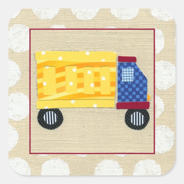 Kinderstockwagen von Chariklia Zarris Quadratischer Aufkleber (Vorderseite)