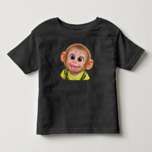 Kindert-Shirt-lustiger Affe streckt die Zunge hera Kleinkind T-shirt