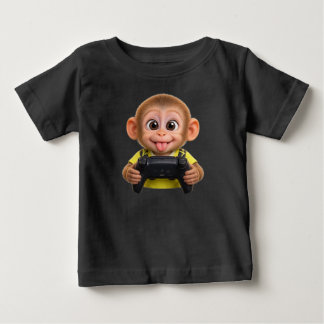 Kindert-Shirt – Verspielter Affe spielt Baby T-shirt