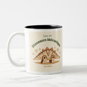 Kindertasse mit bezauberndem Dinosaurier-Motiv Zweifarbige Tasse