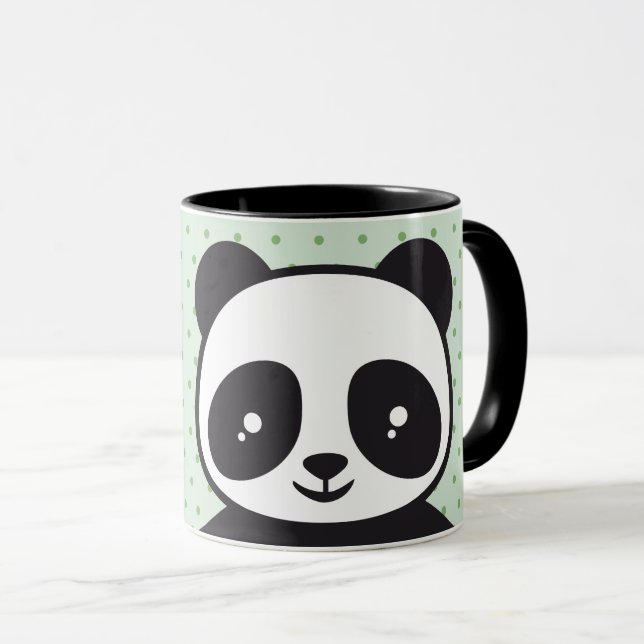 Kindertasse Pandabär - grün |  Tasse (VorderseiteRechts)