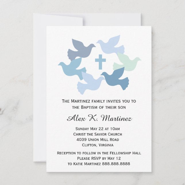 Kindertaufe Kindergeburt Erste heilige Kommune Einladung (Vorderseite)