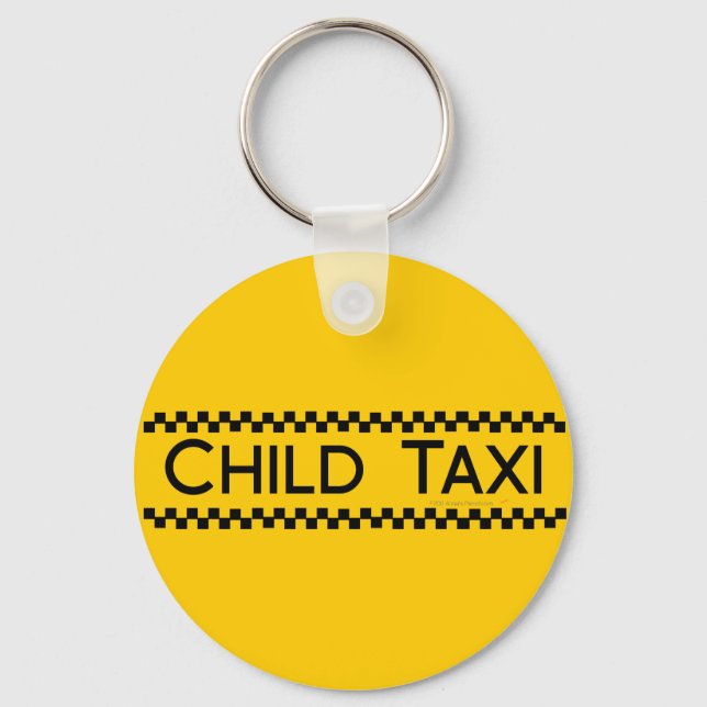 Kindertaxi Witziges Design für Väter/Mamas Schlüsselanhänger (Vorderseite)