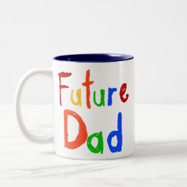 Kindertext-zukünftige Vater-T - Shirts und Zweifarbige Tasse