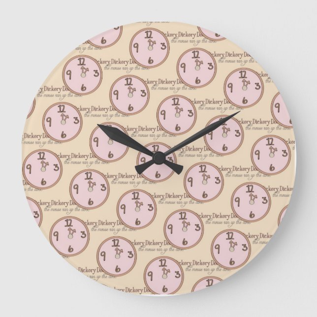 Kinderuhr Hickory Dickory Dock-2 Große Wanduhr (Vorderseite)