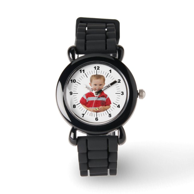 Kinderuhr - Personalisiert - Silberner Glitzer Armbanduhr (Vorderseite)