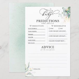 Kindervoraussagen und Ratschläge Kinderduschkarte