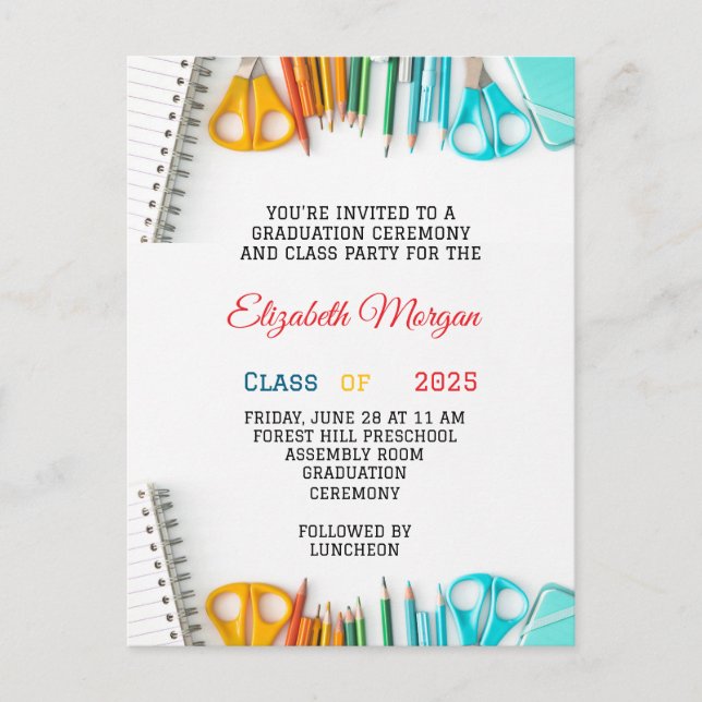 Kindervorschule für moderne Abschlüsse Postkarte (Vorderseite)