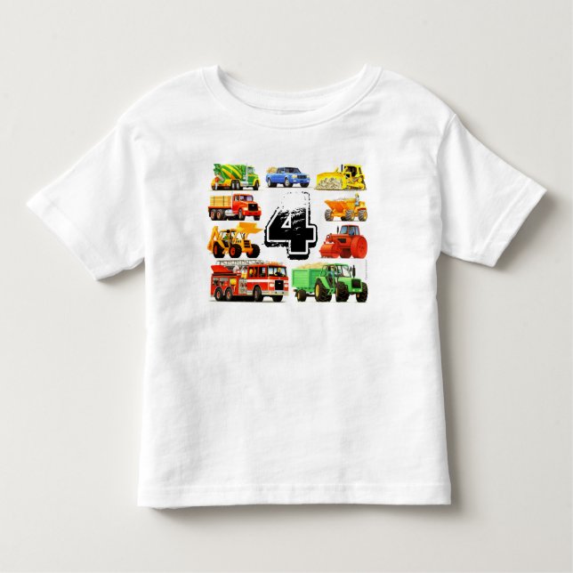 Kinderwagen 4. Geburtstag Kleinkind T-shirt (Vorderseite)