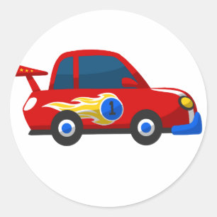 Kinderwagen Cartoon Runder Aufkleber