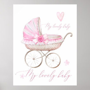 Kinderwagen Mädchen Neugeborenen-Kinderzimmer Wass Poster