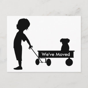 Kinderwagen Neue Adresse Ankündigungspostkarte