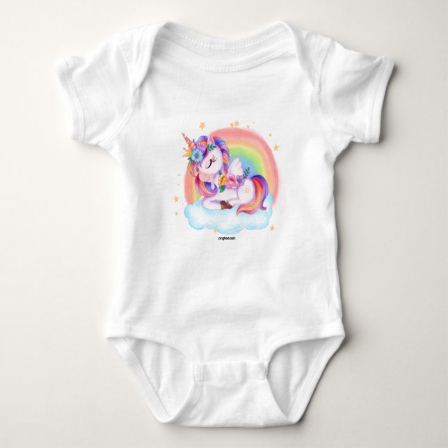 Kinderwagen unicorn baby strampler (Vorderseite)