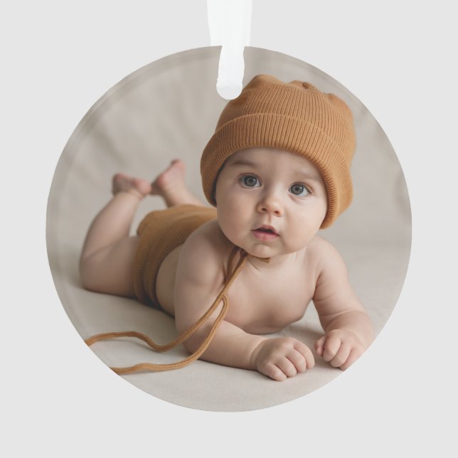 Kinderweihnachtsfest mit Geburtsstaten-Foto Ornament (Rückseite)