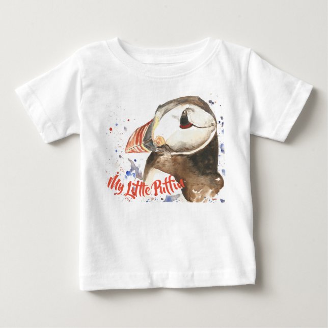 Kinderweiß mein kleiner Puffin-T - Shirt (Vorderseite)
