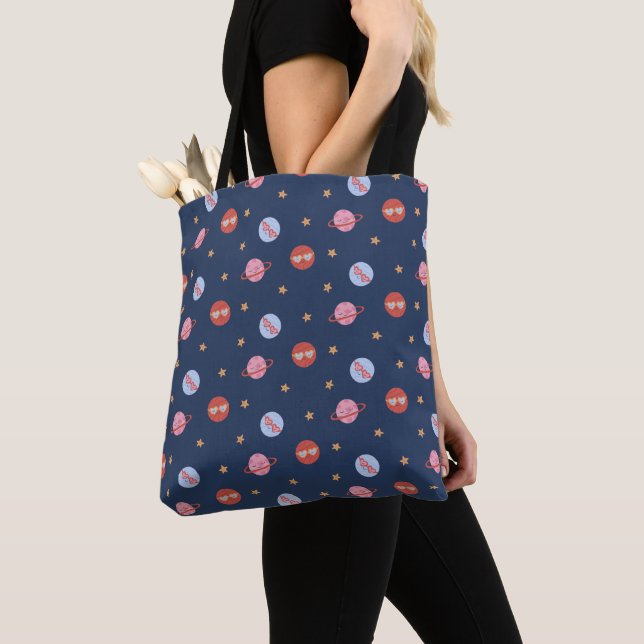 Kinderwelt Mini Muster mit Planeten & Sternen Tasche (Von Nahem)