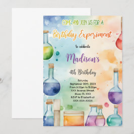 Kinderwissenschaft Geburtstagsfeier Einladung