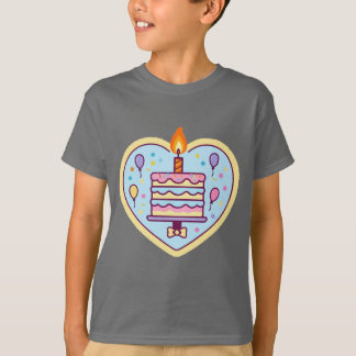 Kinderwunsch zum Geburtstag T - Shirt mit Kuchen