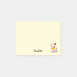 Kinderyoga-Dehnübungen DIY Dein Name Post-it Notiz