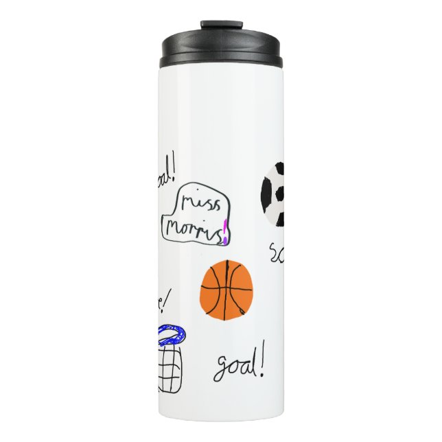 Kinderzeichnungen Lehrerin Geschenk Thermal Tumble Thermosbecher (Vorderseite)