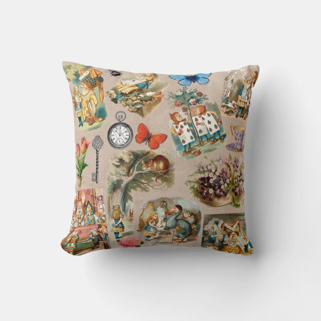 Kinderzimmer Alice Colorful 1800s Classic Wonderla Kissen (Vorderseite)