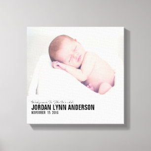 Kinderzimmer Baby Ankündigung Foto Canvas Print Leinwanddruck