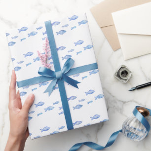 Kinderzimmer Baby Blue Sea Fish Geschenkpapier
