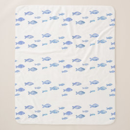 Kinderzimmer Baby Blue Sea Fish Sherpadecke