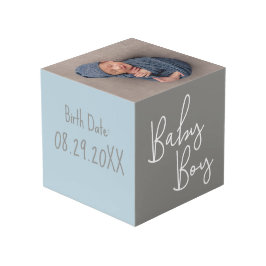 Kinderzimmer Baby Foto Geburtsdatum Blau Würfel