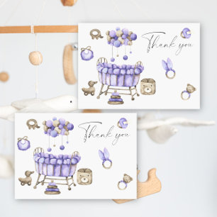 Kinderzimmer Babydusche - Dankeschön Karte