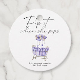 Kinderzimmer Babydusche - Pop! Wenn sie Pop macht! Geschenkanhänger