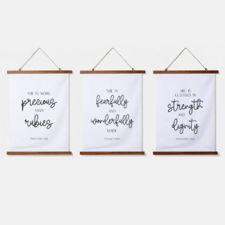 Kinderzimmer Bible Verse Hangband Set Wandteppich Mit Holzrahmen