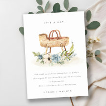 Kinderzimmer Blue Floral Bassinet Baby Ankündigung