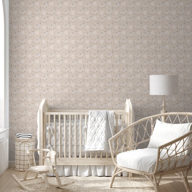 Kinderzimmer Boho Tan Gepunktet Elephant Tapete (Kinder)