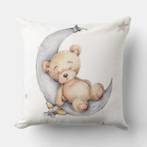 Kinderzimmer Cushion - Baby Bear Moon Stars