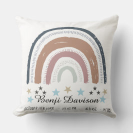 Kinderzimmer Cushion Birth Record Rainbow Stars Kissen