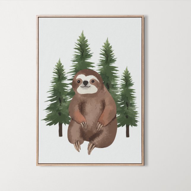 Kinderzimmer Dekor Holz Landschaftsbild Kunst Poster (Nursery Decor Woodland Animal Wall Art Decor)