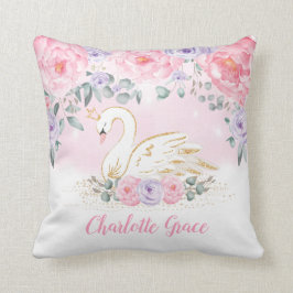 Kinderzimmer-Dekoration des magischen Floral Swan Kissen