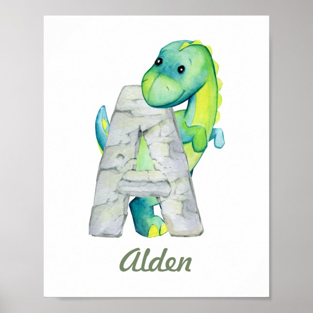Kinderzimmer-Dekoration Niedlicher Dinosaurier Buc Poster (Vorne)