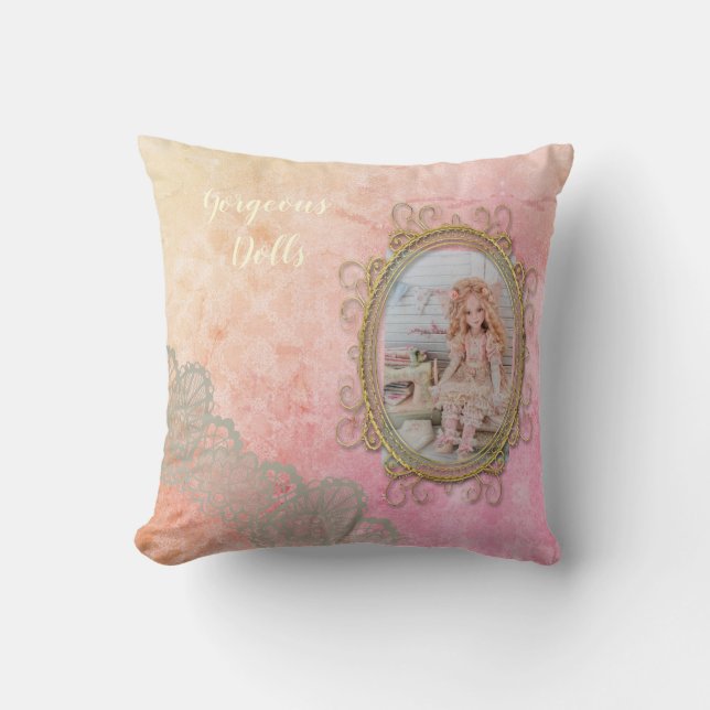 Kinderzimmer Dekorative Rosa Kissen für Mädchen (Vorderseite)