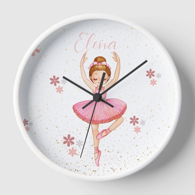 Kinderzimmer der Ballerina-Girl Uhr (Vorderseite)