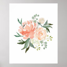 Kinderzimmer-Druck für die Blume der Aquarellbilde