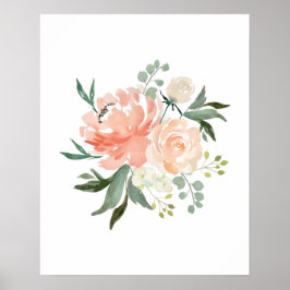 Kinderzimmer-Druck für die Blume der Aquarellbilde Poster