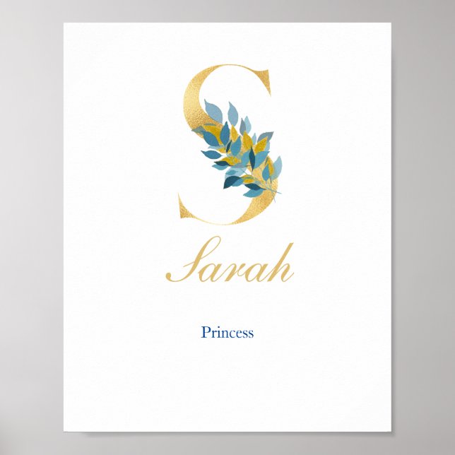 Kinderzimmer Druckname, Letter S, Girl-Malart Poster (Vorne)