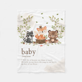 Kinderzimmer Familie Woodland Tiere Bedeutung Fleecedecke