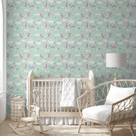 Kinderzimmer für Monde, Wolken und Sterne Tapete