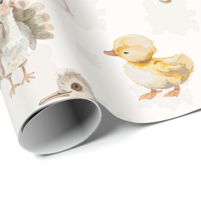 Kinderzimmer für niedliche Vögel Geschenkpapier (Rolleneckpunkt)