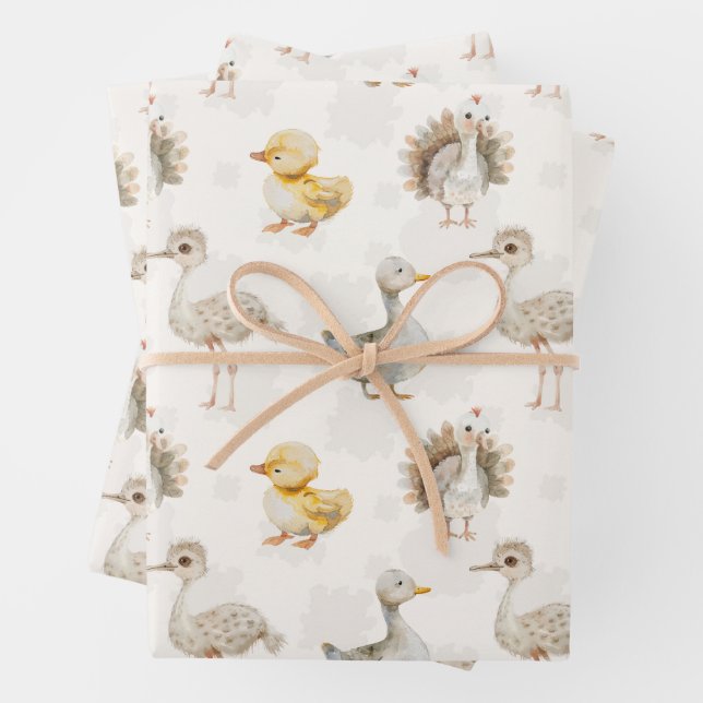Kinderzimmer für niedliche Vögel Geschenkpapier Set (Beispiel)