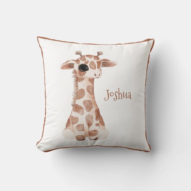 Kinderzimmer für niedliche Waldtiergiraffe Kissen (Vorderseite)