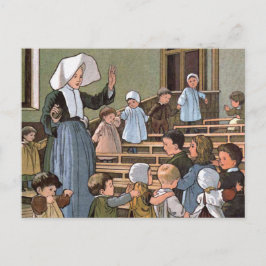 Kinderzimmer Games Vintag Illustration Postkarte